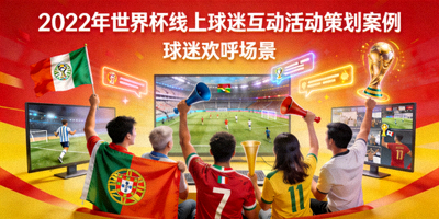 2022年世界杯线上球迷互动活动策划案例封面 - 球迷欢呼场景